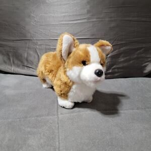 Demdaco Nat Jules Corgi Plush Puppy Dog Standing Brown White 2017 Play Pretend